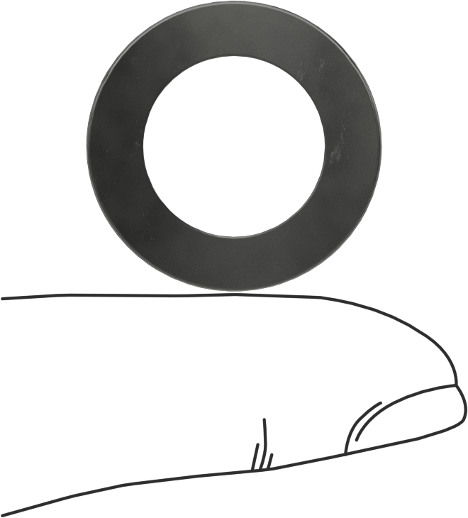 Kavisli Disk Yaylar, 9/16" Mil Çapı için, 0.598" ID, 0.963" OD, 0,017 inç Kalınlık