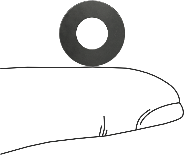 Kavisli Disk Yaylar, 1/4" Mil Çapı için, 0.265" ID, 0.551" OD, 0,0185" Kalınlık