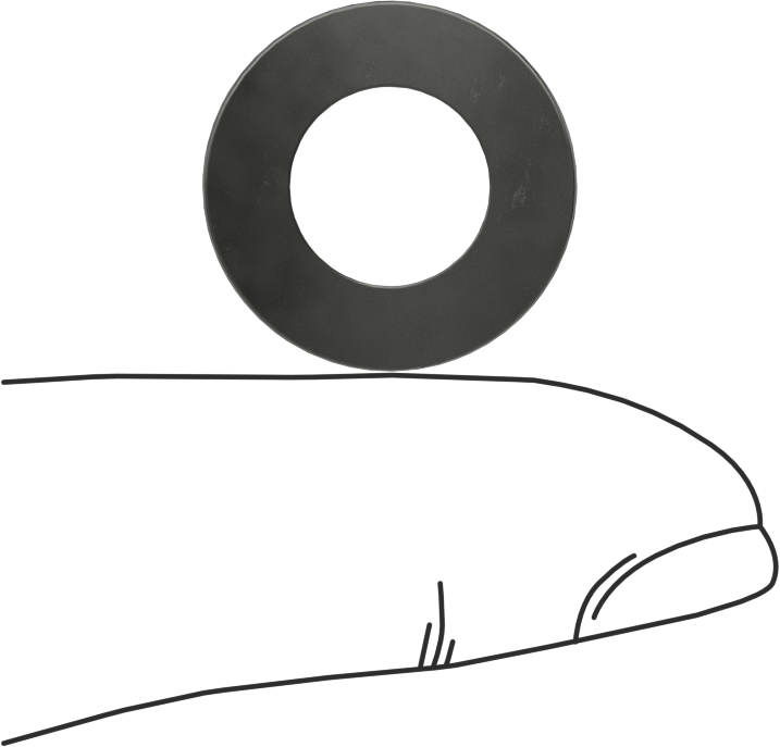 Kavisli Disk Yaylar, 3/8" Mil Çapı, 0.395" ID, 0.735" OD, 0,0160" Kalınlık