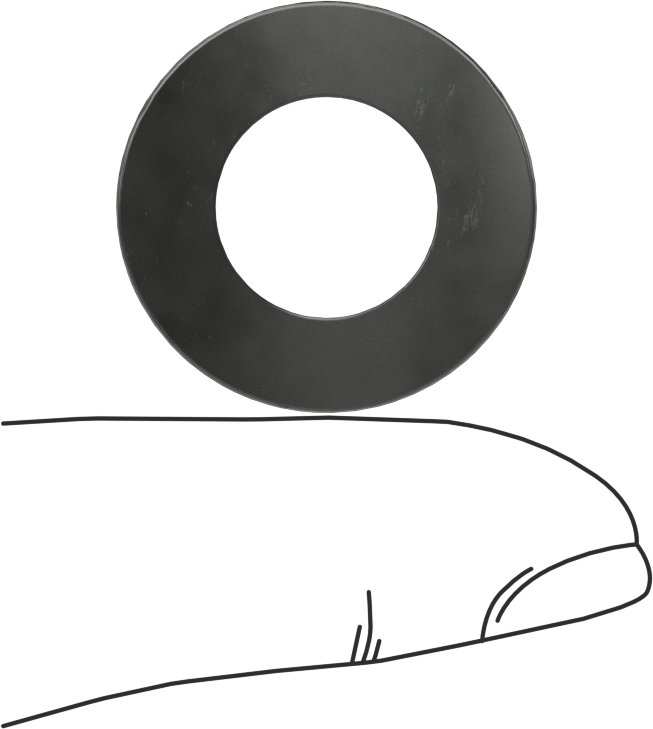 Kavisli Disk Yaylar, 1/2" Mil Çapı için, 0.525" ID, 0.980" OD, 0,0140 inç Kalınlık