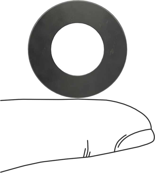Kavisli Disk Yaylar, 1/2" Mil Çapı için, 0.525" ID, 0.980" OD, 0,0210" Kalınlık
