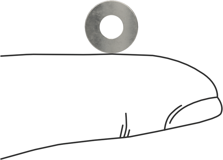 Korozyona Dayanıklı Kavisli Disk Yaylar, 5/32" Mil Çapı için, 0.164" ID, 0.367" OD, 0,0100 inç Kalınlık