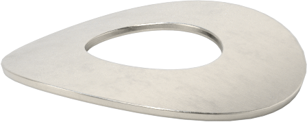 Korozyona Dayanıklı Kavisli Disk Yaylar, 5/32" Mil Çapı için, 0.164" ID, 0.367" OD, 0,0100 inç Kalınlık
