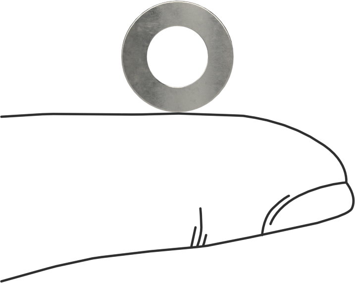 Korozyona Dayanıklı Kavisli Disk Yaylar, 1/4" Mil Çapı için, 0.265" ID, 0.484" OD, 0,0100 inç Kalınlık