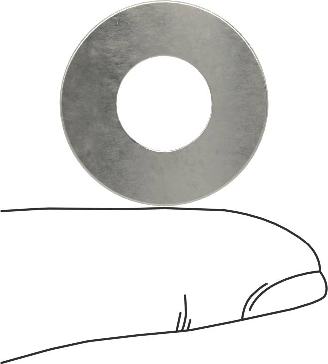 Korozyona Dayanıklı Kavisli Disk Yaylar, 7/16" Mil Çapı için, 0.450" ID, 0.972" OD, 0,0170" Kalınlık