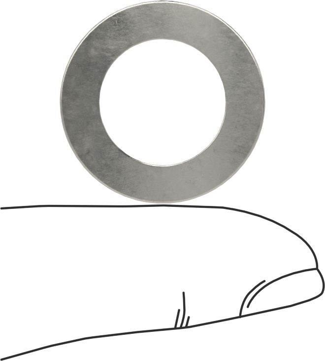 Korozyona Dayanıklı Kavisli Disk Yaylar, 9/16" Mil Çapı için, 0.598" ID, 0.963" OD, 0,0145 inç Kalınlık