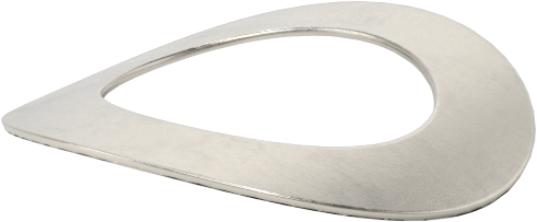 Korozyona Dayanıklı Kavisli Disk Yaylar, 9/16" Mil Çapı için, 0.598" ID, 0.963" OD, 0,0170" Kalınlık