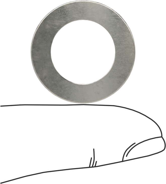 Korozyona Dayanıklı Kavisli Disk Yaylar, 9/16" Mil Çapı için, 0.598" ID, 0.963" OD, 0,0170" Kalınlık