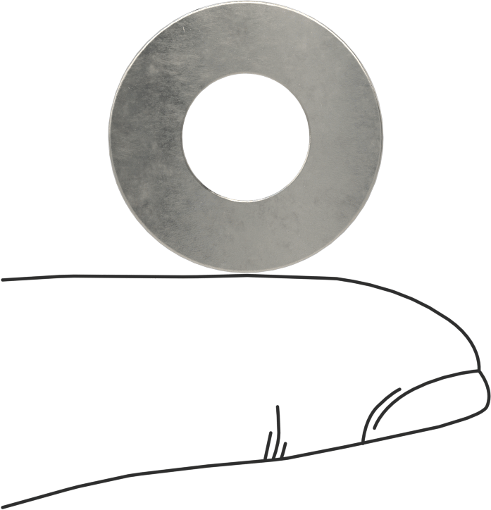 Korozyona Dayanıklı Kavisli Disk Yaylar, 3/8" Mil Çapı, 0.400" ID, 0.857" OD, 0,0120" Kalınlık