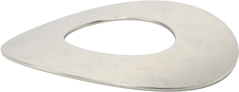 Korozyona Dayanıklı Kavisli Disk Yaylar, 3/8" Mil Çapı, 0.400" ID, 0.857" OD, 0,0120" Kalınlık
