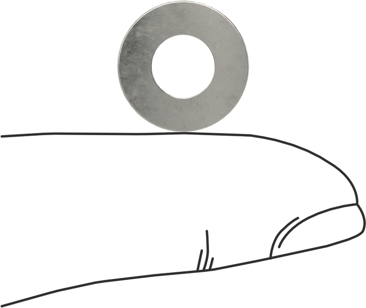 Korozyona Dayanıklı Kavisli Disk Yaylar, 1/4" Mil Çapı için, 0.265" ID, 0.551" OD, 0,0185" Kalınlık