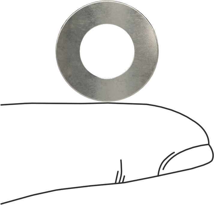 Korozyona Dayanıklı Kavisli Disk Yaylar, 3/8" Mil Çapı, 0.395" ID, 0.735" OD, 0,0110 inç Kalınlık