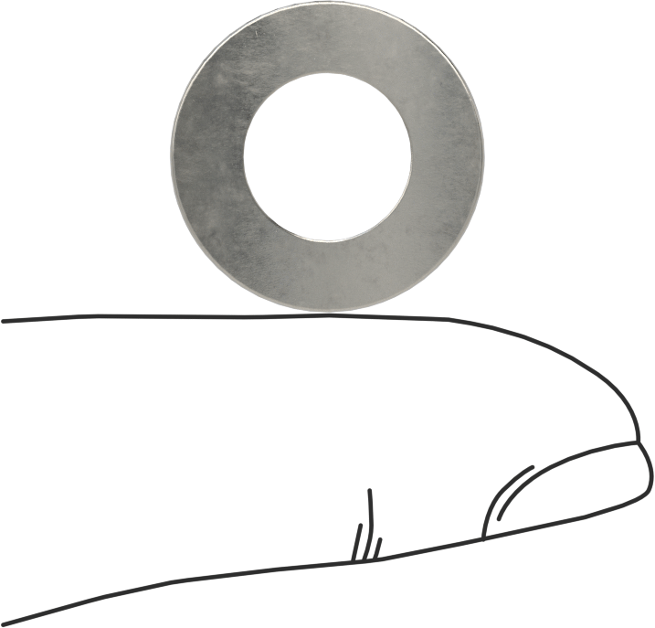 Korozyona Dayanıklı Kavisli Disk Yaylar, 3/8" Mil Çapı, 0.395" ID, 0.735" OD, 0,0160" Kalınlık