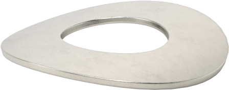 Korozyona Dayanıklı Kavisli Disk Yaylar, 0,164" Mil Çapı için, 0.174" ID, 0.370" OD, 0,0113 inç Kalınlık