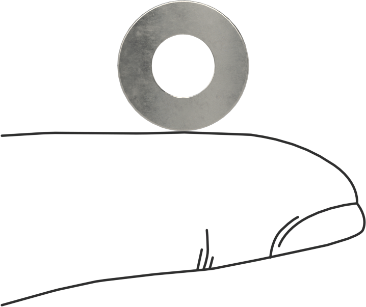 Korozyona Dayanıklı Kavisli Disk Yaylar, 1/4" Mil Çapı için, 0.265" ID, 0.551" OD, 0,0150 inç Kalınlık