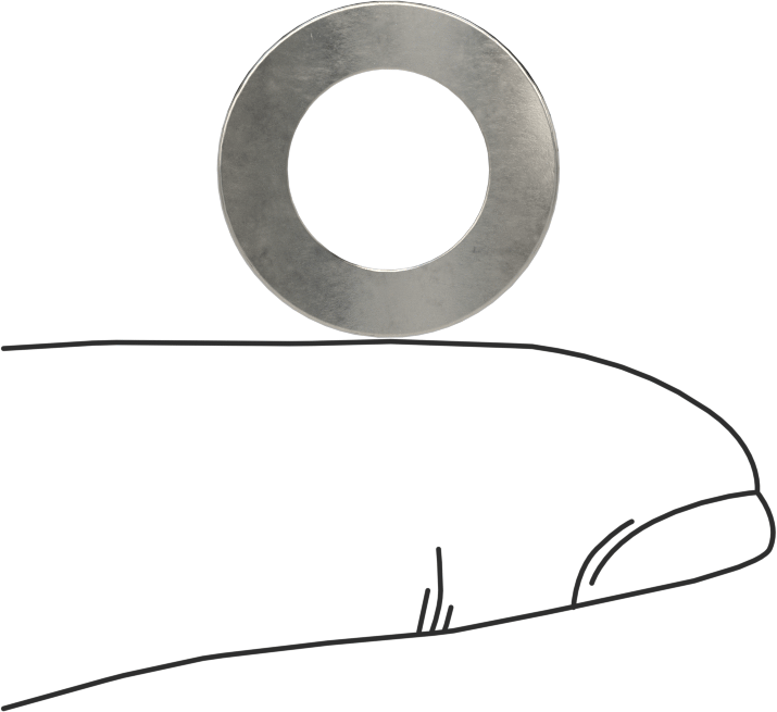 Korozyona Dayanıklı Kavisli Disk Yaylar, 3/8" Mil Çapı, 0.400" ID, 0.672" OD, 0,0100 inç Kalınlık
