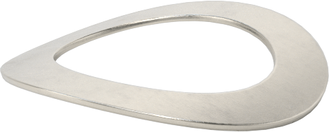 Korozyona Dayanıklı Kavisli Disk Yaylar, 1/2" Mil Çapı için, 0.531" ID, 0.795" OD, 0,0170" Kalınlık