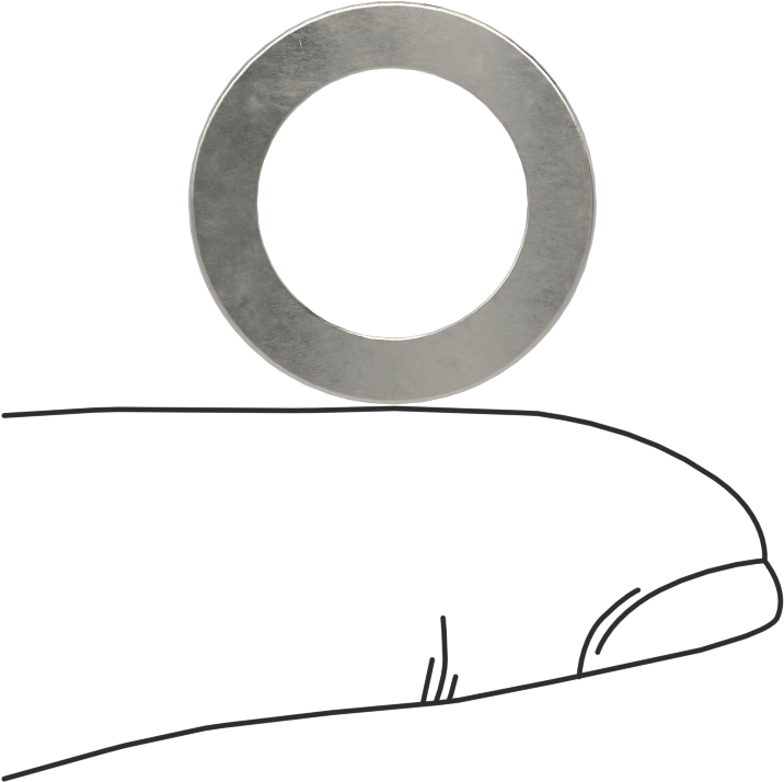 Korozyona Dayanıklı Kavisli Disk Yaylar, 1/2" Mil Çapı için, 0.531" ID, 0.795" OD, 0,0170" Kalınlık