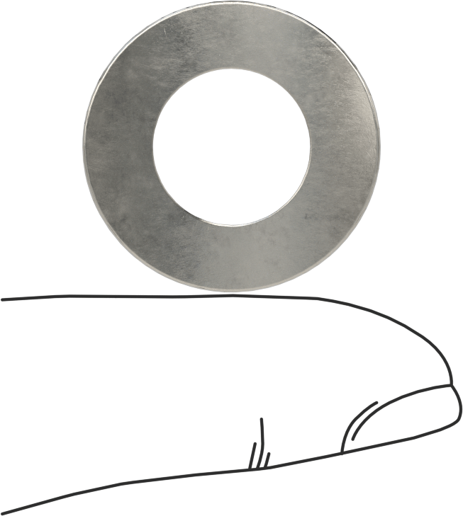 Korozyona Dayanıklı Kavisli Disk Yaylar, 1/2" Mil Çapı için, 0.525" ID, 0.980" OD, 0,0140 inç Kalınlık