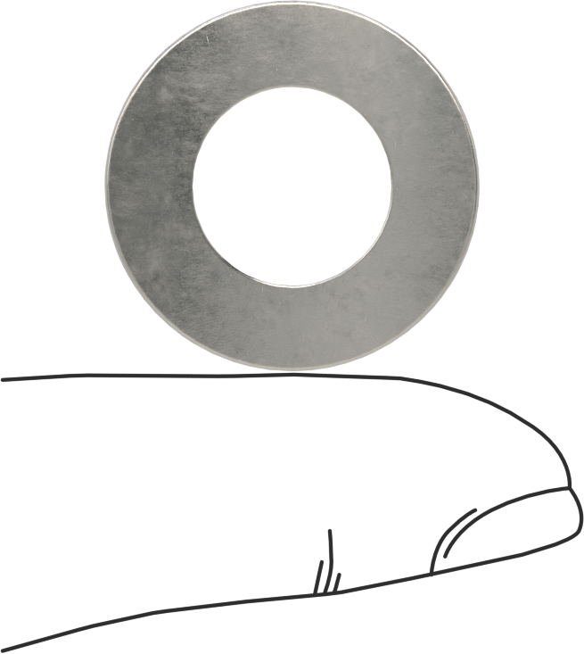 Korozyona Dayanıklı Kavisli Disk Yaylar, 1/2" Mil Çapı için, 0.525" ID, 0.980" OD, 0,0210" Kalınlık