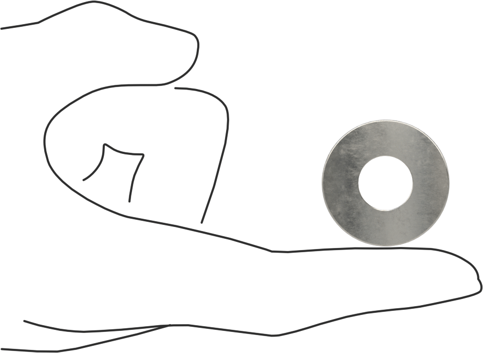 Korozyona Dayanıklı Kavisli Disk Yaylar, 1/2" Mil Çapı için, 0.525" ID, 1.225" OD, 0,0210" Kalınlık
