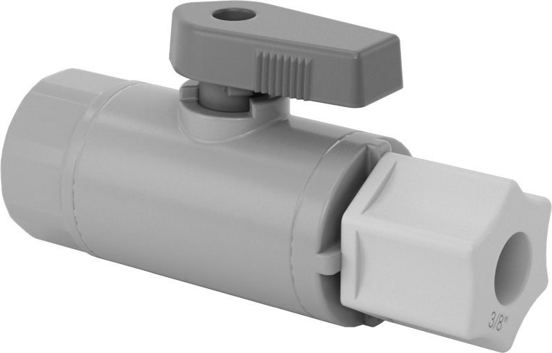 İçme Suyu için Açma/Kapama Vanası, 3/8" Dış Çaplı Boru x 3/8 NPT Dişi için Sıkıştırma Bağlantı Elemanı