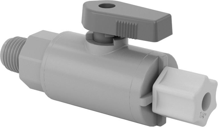 İçme Suyu için Açma/Kapama Vanası, 1/4" Dış Çaplı Boru x 1/4 NPT Erkek için Sıkıştırma Bağlantı Elemanı
