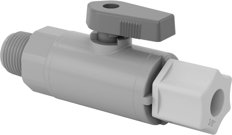 İçme Suyu için Açma/Kapama Vanası, 3/8" Dış Çaplı Boru x 3/8 NPT Erkek için Sıkıştırma Bağlantı Elemanı