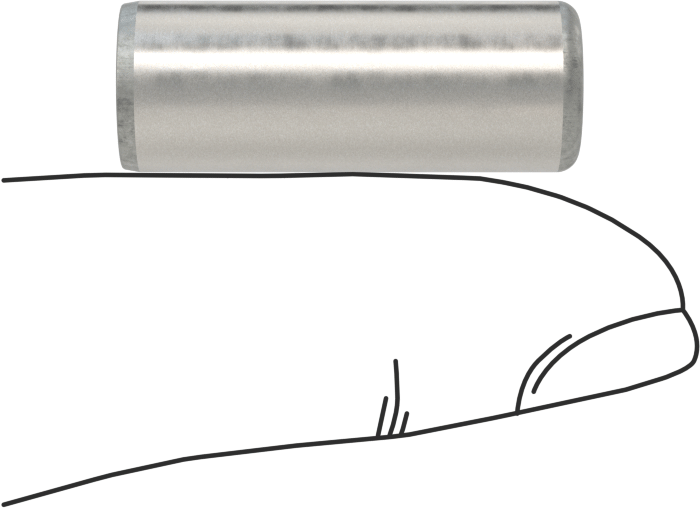 Çıkarılabilir Pim, Yüksek Mukavemetli 4140 Alaşımlı Çelik, 3/8" Çap, 1" Uzunluk