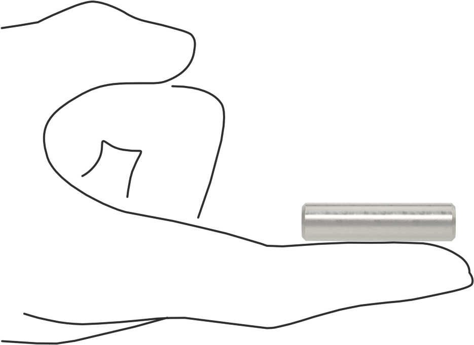 Çıkarılabilir Pim, Yüksek Mukavemetli 4140 Alaşımlı Çelik, 3/8" Çap, 1-1/2" Uzunluk