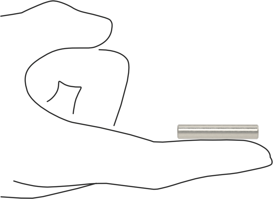 Çıkarılabilir Pim, 18-8 Paslanmaz Çelik, 1/4" Çap, 1-3/8" Uzunluk