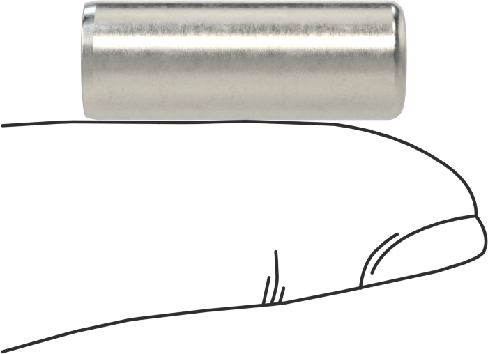 Çıkarılabilir Pim, 18-8 Paslanmaz Çelik, 3/8" Çap, 1" Uzunluk
