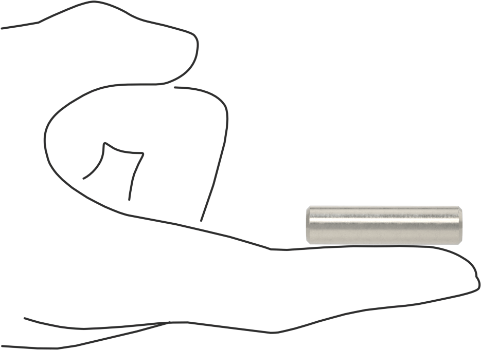 Çıkarılabilir Pim, 18-8 Paslanmaz Çelik, 3/8" Çap, 1-1/2" Uzunluk