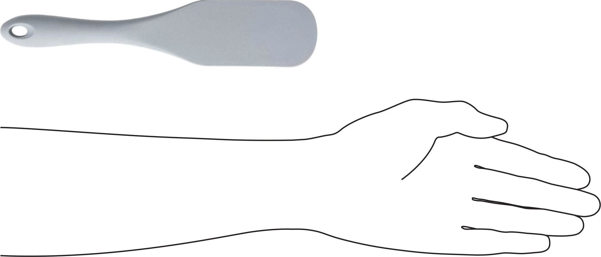 Yuvarlak Bıçaklı Silikon Spatula, 1-7/8“ Genişlik x 5” Uzunluk