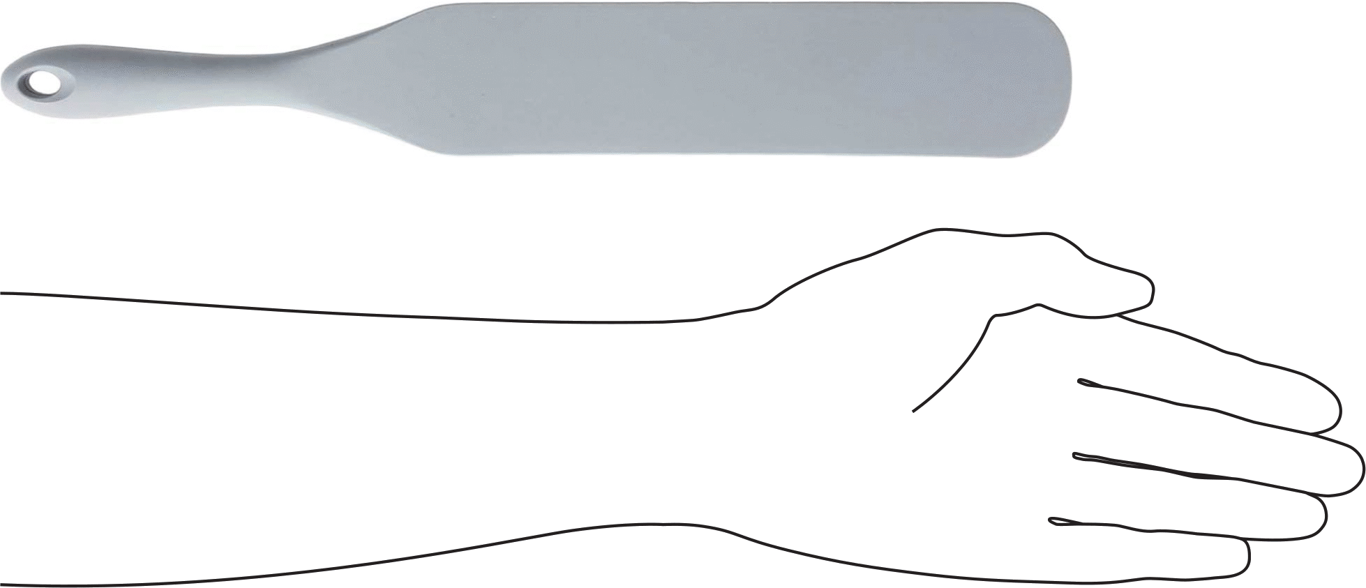 Yuvarlak Bıçaklı Silikon Spatula, 1-7/8“ Genişlik x 8-3/4” Uzunluk