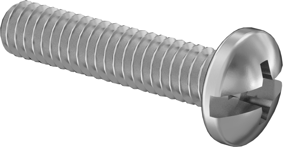 Silindir Başlı Kombinasyonlu Phillips/Yivli Vidalar, 316 Paslanmaz Çelik, 8-32 Diş Boyutu, 3/4" Uzunluk
