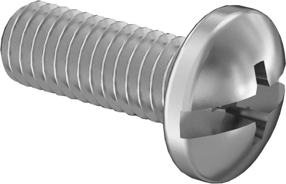 Silindir Başlı Kombinasyonlu Phillips/Yivli Vidalar, 316 Paslanmaz Çelik, 10-32 Diş Boyutu, 1/2" Uzunluk