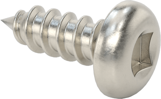 Sac Metal için Kare Tahrikli Yuvarlak Başlı Vidalar, Süper Korozyona Dayanıklı 316 Paslanmaz Çelik, Numara 8 Boyut, 1/2" Uzunluk