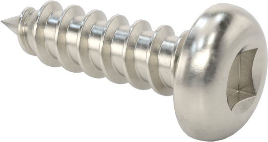 Sac Metal için Kare Tahrikli Yuvarlak Başlı Vidalar, Süper Korozyona Dayanıklı 316 Paslanmaz Çelik, Numara 8 Boyut, 5/8" Uzunluk