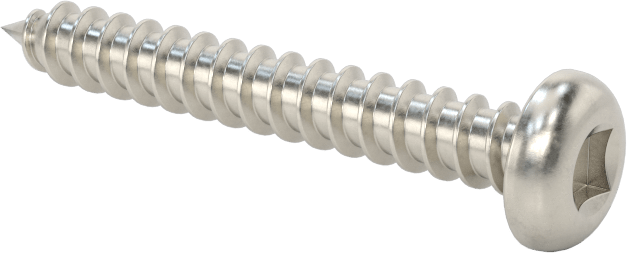 Sac Metal için Kare Tahrikli Yuvarlak Başlı Vidalar, Süper Korozyona Dayanıklı 316 Paslanmaz Çelik, Numara 8 Boyut, 1-1/4" Uzunluk
