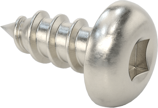Sac Metal için Kare Tahrikli Yuvarlak Başlı Vidalar, Süper Korozyona Dayanıklı 316 Paslanmaz Çelik, 10 Numaralı Boyut, 1/2" Uzunluk