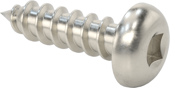 Sac Metal için Kare Tahrikli Yuvarlak Başlı Vidalar, Süper Korozyona Dayanıklı 316 Paslanmaz Çelik, 10 Numaralı Boyut, 3/4" Uzunluk