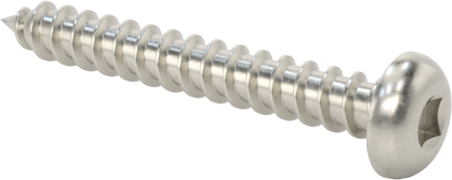 Sac Metal için Kare Tahrikli Yuvarlak Başlı Vidalar, Süper Korozyona Dayanıklı 316 Paslanmaz Çelik, 10 Numaralı Boyut, 1-1/2" Uzunluk