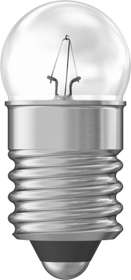Minyatür Ampul, Vidalı Taban, Küre, Ticaret No. 458, 1.5V DC, 1.5V AC
