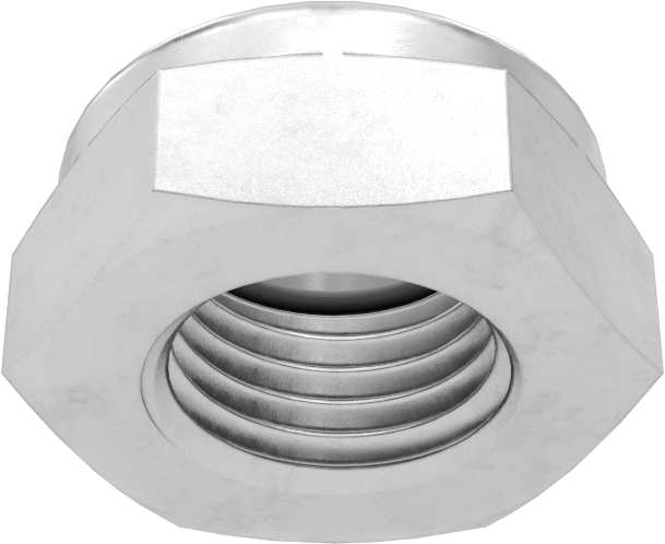 Mil. Spec. İnce Profilli Naylon Ekli Kilit Somunu, 3/8"-24 Diş Boyutu, 9/16" Genişlik, 9/32" Yükseklik, MS21083C6