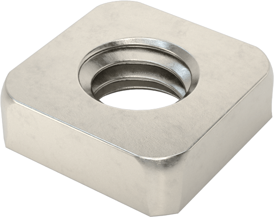 18-8 Paslanmaz Çelik İnce Profilli Kare Somunlar, M4 x 0,7 mm Diş