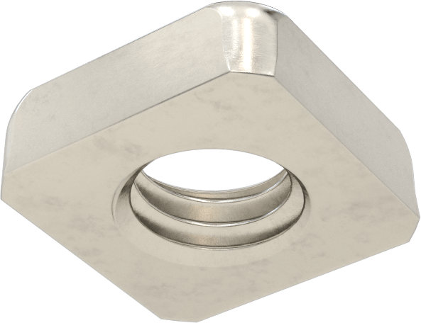 18-8 Paslanmaz Çelik İnce Profilli Kare Somunlar, M8 x 1,25 mm Diş