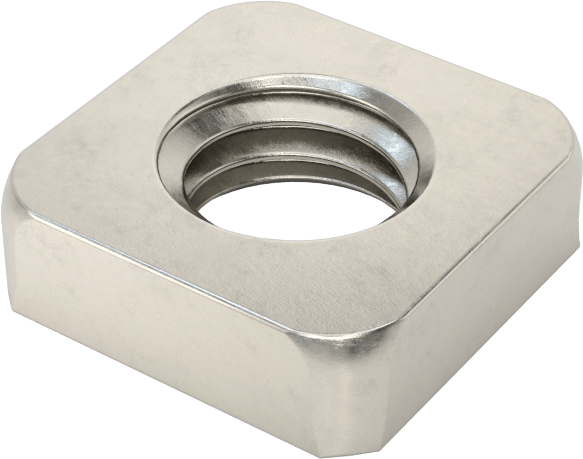 18-8 Paslanmaz Çelik İnce Profilli Kare Somunlar, M8 x 1,25 mm Diş
