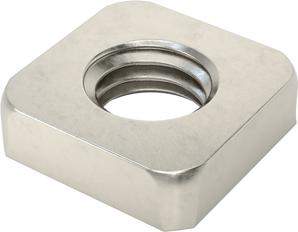 18-8 Paslanmaz Çelik İnce Profilli Kare Somunlar, M10 x 1,5 mm Diş