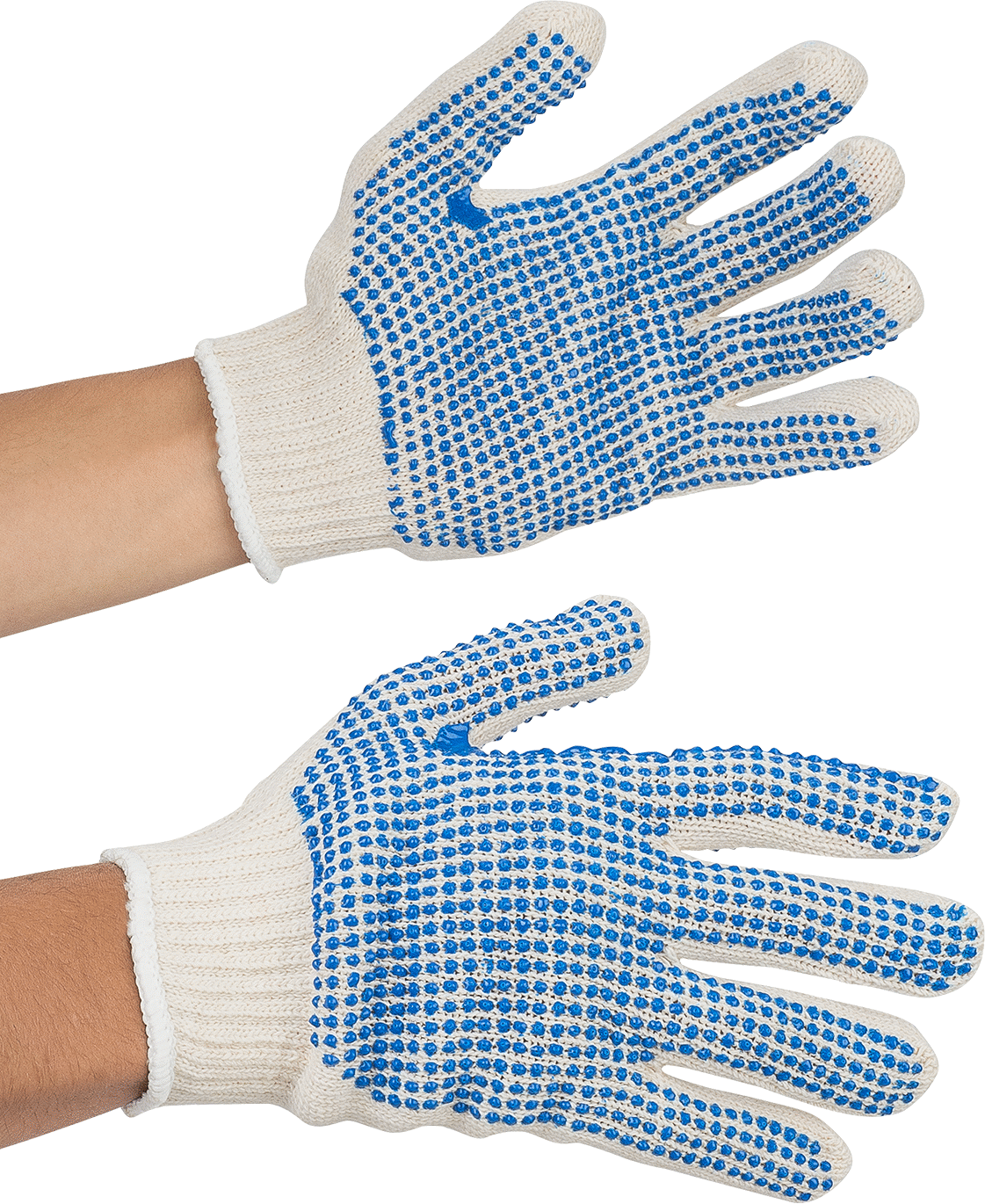 Hafif Hizmet Tipi İş Eldivenleri, Tam Tutuşlu, Pamuk/Polyester Karışımı, 9-1/4" Uzunluk